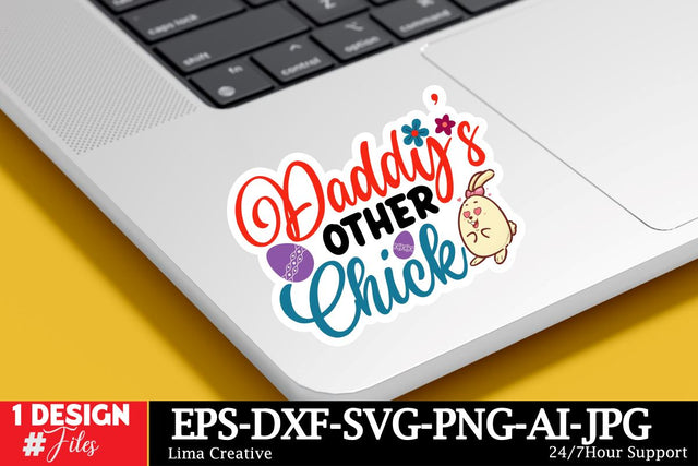 Daddys Other Chick Sticker ,Easter SVG ,Easter Bunny Sticker PNG,Easter Sublimation,Rabbit Silhoutee,EAster SVG Cut File,Easter Sticker Bundle SVG Insomnia Std 