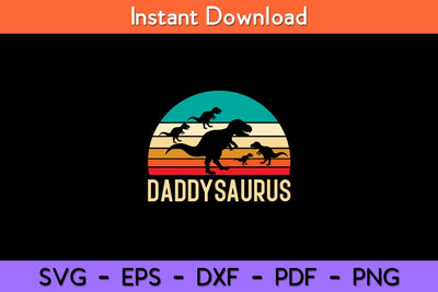 DaddySaurus Retro Vintage Svg Design SVG artprintfile 