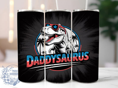 Daddysaurus Rex Funny Dad Tumbler, Dinosaur Dad Design, Dad Tumbler Art, Funny Dad Template, Daddysaurus Rex, Father Gift Wrap, Dad Life Design Sublimation ToriDesigns 