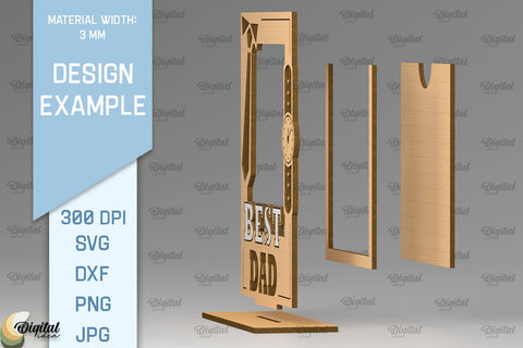 Dads Day Photo Frame SVG Bundle. Photo Frame Laser Cut SVG Evgenyia Guschina 