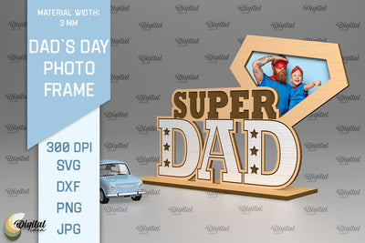 Dads Day Photo Frame SVG. Photo Frame Laser Cut SVG Evgenyia Guschina 