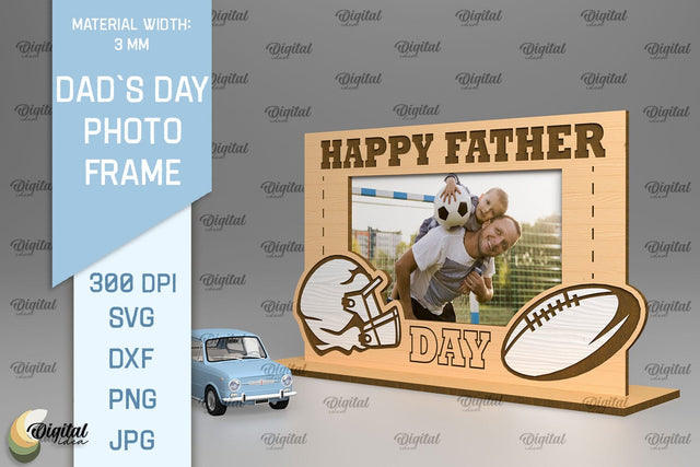 Dads Day Photo Frame SVG. Photo Frame Laser Cut SVG Evgenyia Guschina 