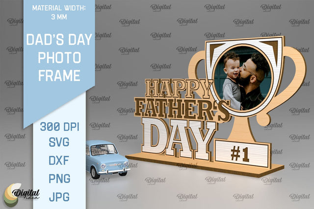 Dads Day Photo Frame SVG. Photo Frame Laser Cut SVG Evgenyia Guschina 