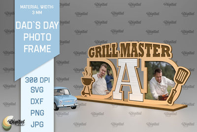 Dads Day Photo Frame SVG. Photo Frame Laser Cut SVG Evgenyia Guschina 