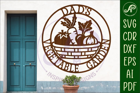 Dad's Vegetable Garden Sign SVG, Laser Cut Vegetable SVG APInspireddesigns 