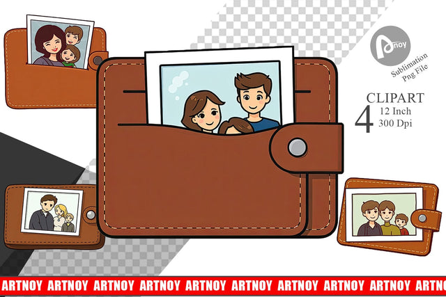 Dad’s Wallet Clipart Sublimation artnoy 