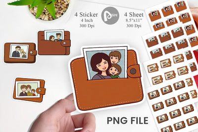 Dad’s Wallet Sticker Sublimation artnoy 