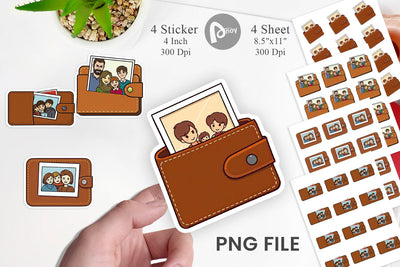 Dad’s Wallet Sticker Sublimation artnoy 