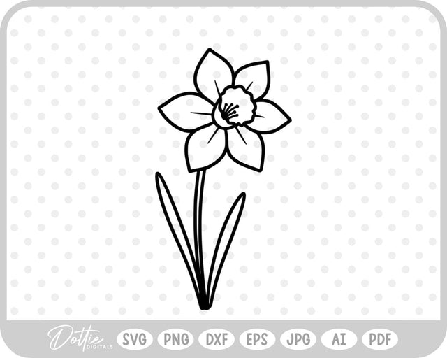 Daffodil SVG DottieDigitals 