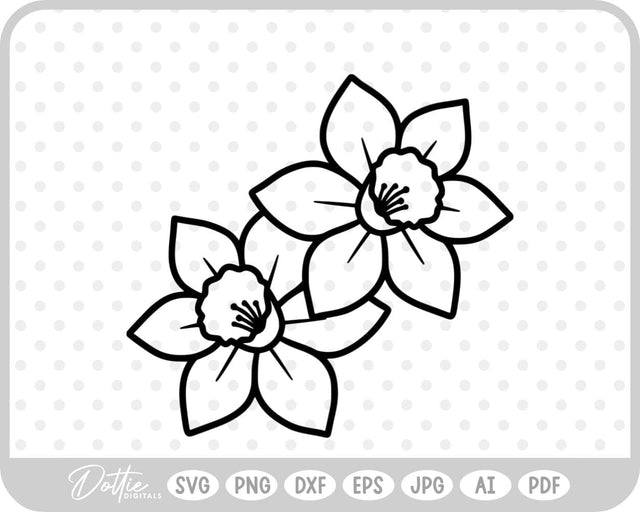 Daffodil SVG DottieDigitals 