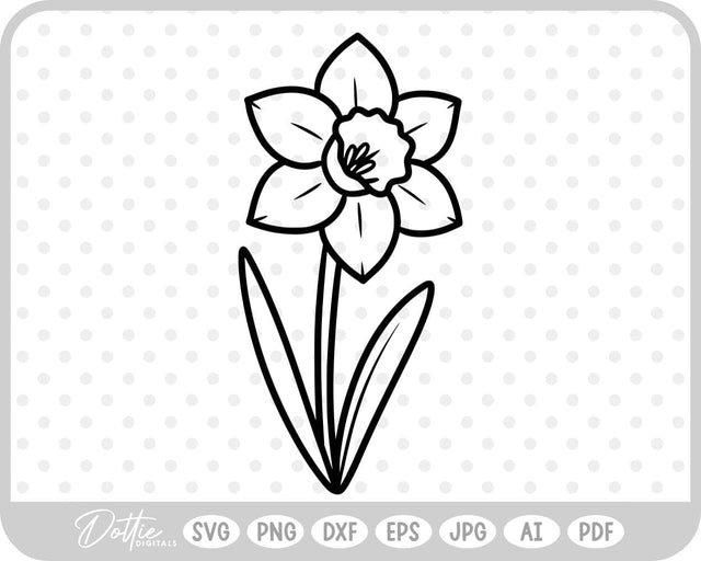 Daffodil SVG DottieDigitals 