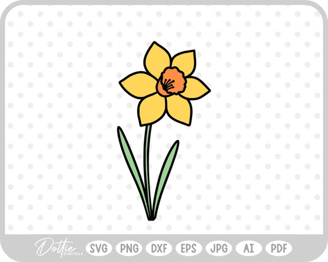Daffodil SVG DottieDigitals 