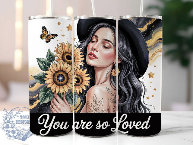 Daily Affirmation Inspirational Tumbler, You Are Loved Cup, Positive Message Wrap, Inspirational Quote Tumbler, Self Love Drinkware, Motivational Sublimation Wrap, Encouraging Gift Idea Sublimation ToriDesigns 