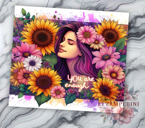 Daily Affirmations 20 oz Skinny Tumbler Sublimation Design, Straight & Tapered Tumbler Png, Snarky Funny Tumbler Png, Digital Download PNG Sublimation Li Zamperini 