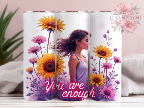 Daily Affirmations 20 oz Skinny Tumbler Sublimation Design, Straight & Tapered Tumbler Png, Snarky Funny Tumbler Png, Digital Download PNG Sublimation Li Zamperini 
