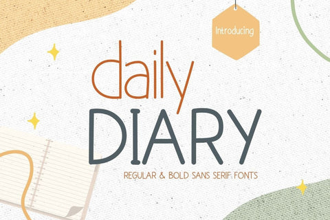 Daily Diary – Handwritten Font Font AnningArts Design 