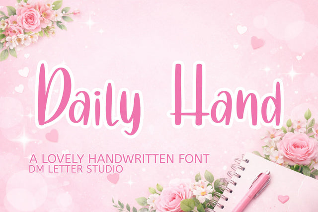 Daily Hand Font Dm Letter Studio 
