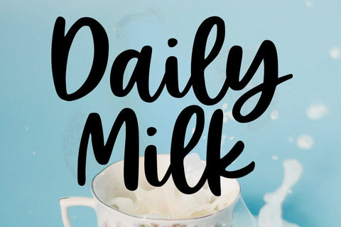 Daily Milk Font Studio Natural Ink 