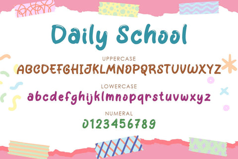 Daily School Font Prasetya Letter 
