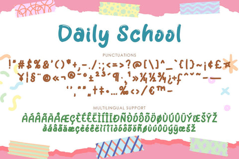 Daily School Font Prasetya Letter 