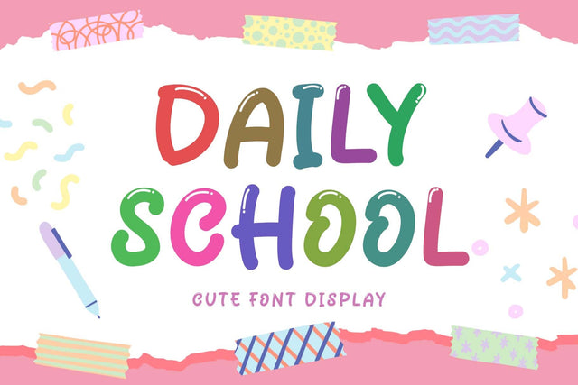 Daily School Font Prasetya Letter 