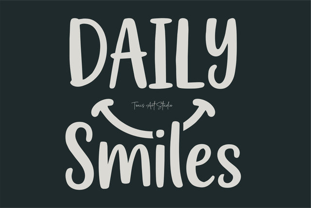 Daily Smiles – Playful Handwritten Font with Friendly Style Font TonisArtStudio 
