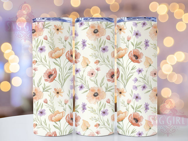 Dainty Pastel Wildflower Tumbler, Delicate Floral Pattern, Soft Wildflower Design, 20Oz Sublimation Wrap, Pastel Floral Art, Wildflower Texture, Tumbler Sublimation Sublimation SvggirlplusArt 