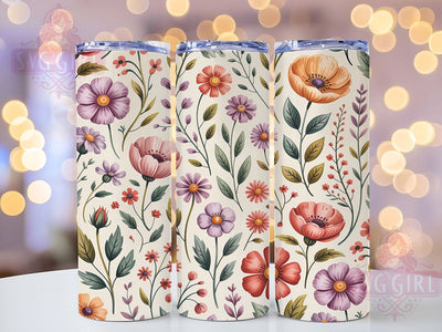 Dainty Pastel Wildflower Tumbler, Delicate Floral Pattern, Soft Wildflower Design, 20Oz Sublimation Wrap, Pastel Floral Art, Wildflower Texture, Tumbler Sublimation Sublimation SvggirlplusArt 