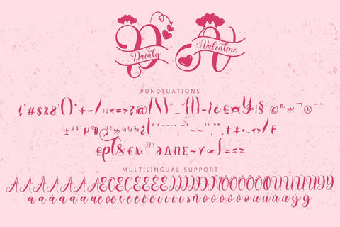 Dainty Valentine Monogram Font Prasetya Letter 