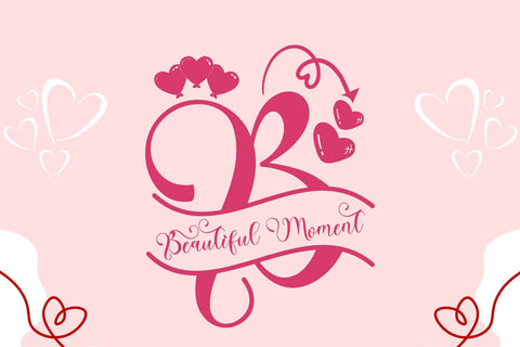 Dainty Valentine Monogram Font Prasetya Letter 