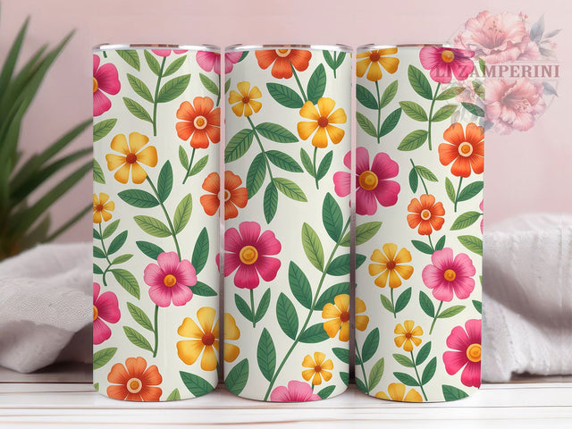 Dainty Wildflower Floral Tumbler, Floral Tumbler, Stylish 20oz Wrap, Sublimation Design, Trendy Gift Idea, Rustic Wildflower Wrap, Botanical Floral Tumbler Sublimation Li Zamperini 