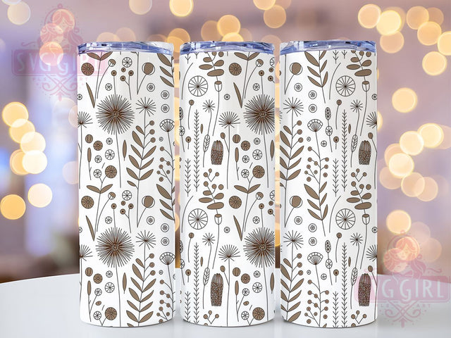 Dainty Wildflowers Boho 20oz Tumbler, Seamless Floral, Cottagecore Style, Boho Flowers, Rustic Tumbler, Sublimation Wrap, 20Oz Tumbler Sublimation SvggirlplusArt 