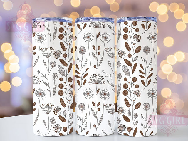 Dainty Wildflowers Boho 20oz Tumbler, Seamless Floral, Cottagecore Style, Boho Flowers, Rustic Tumbler, Sublimation Wrap, 20Oz Tumbler Sublimation SvggirlplusArt 