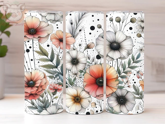 Daisies 20oz Tumbler Png, Sublimation Design, Daisy Flowers Tumbler Png, Digital Download PNG Sublimation Lara' s Designs 