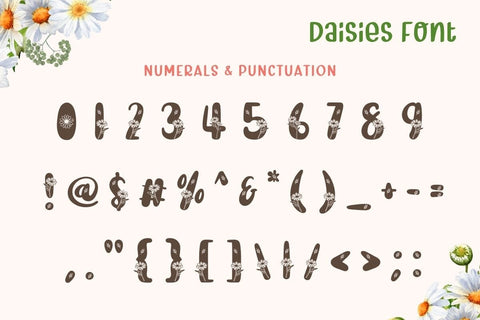 Daisies - Decorative Font Font AnningArts Design 