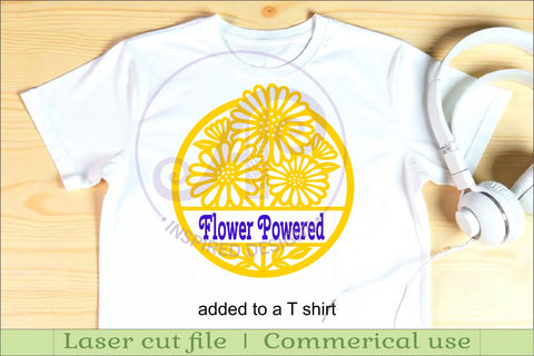 Daisies name sign design for laser cutting SVG APInspireddesigns 