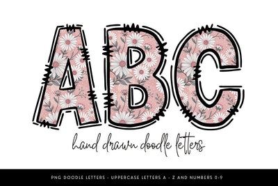 Daisy Alphabet PNG Sublimation BijouBay 