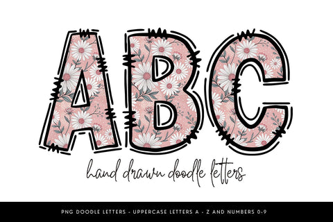 Daisy Alphabet PNG Sublimation BijouBay 