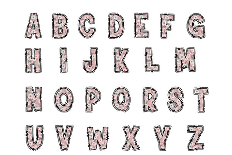 Daisy Alphabet PNG Sublimation BijouBay 