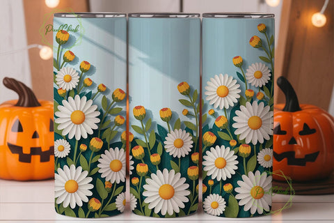 Daisy Bloom 20oz Tumbler Wrap Sublimation PixelChick 