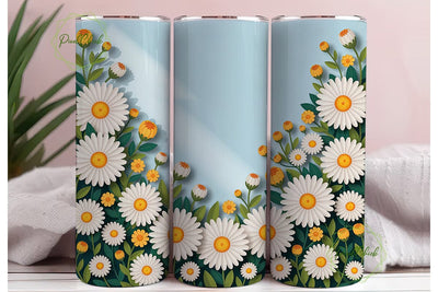 Daisy Bloom 20oz Tumbler Wrap Sublimation PixelChick 