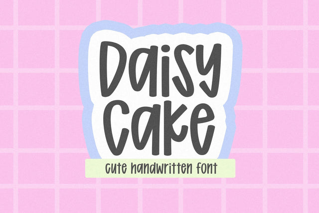 Daisy Cake - Cute Preppy Font Font KA Designs 