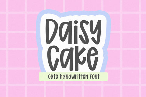 Daisy Cake - Cute Preppy Font Font KA Designs 