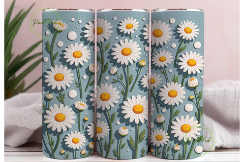 Daisy Delight 20oz Tumbler Wrap Sublimation PixelChick 