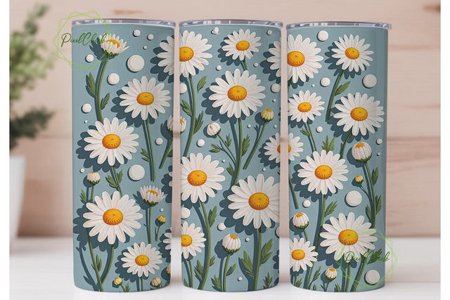 Daisy Delight 20oz Tumbler Wrap Sublimation PixelChick 