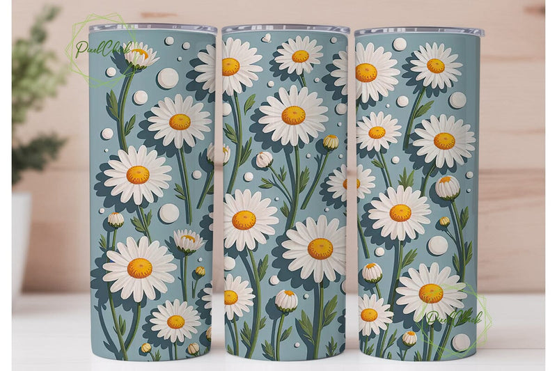 Daisy Delight 20oz Tumbler Wrap Sublimation PixelChick 