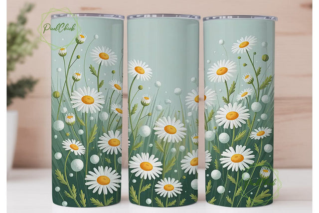 Daisy Delight 20oz Tumbler Wrap Sublimation PixelChick 