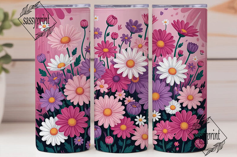 Daisy Dreams 20oz Tumbler Wrap Sublimation sassyprint 