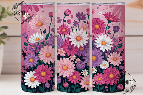 Daisy Dreams 20oz Tumbler Wrap Sublimation sassyprint 