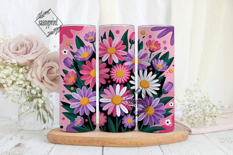 Daisy Dreams 20oz Tumbler Wrap Sublimation sassyprint 